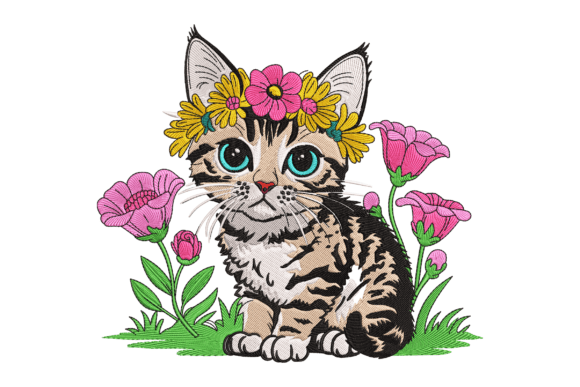 Cute Cat with Flowers: A Designer’s Review for Handmade Gifts
