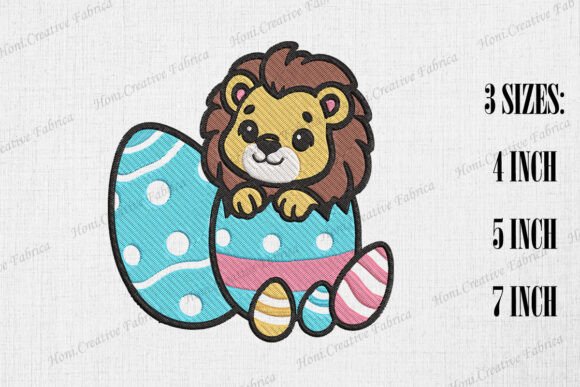 Cute Lion Peeking from Easter Egg: A Designer’s Review