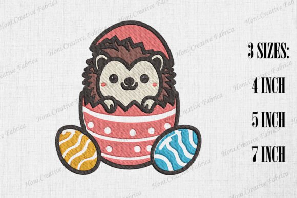 Review: Cute Hedgehog Peeking from Easter Egg Design