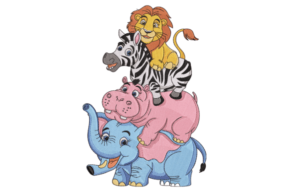 Reviewing Animals Stacked for Commercial Embroidery