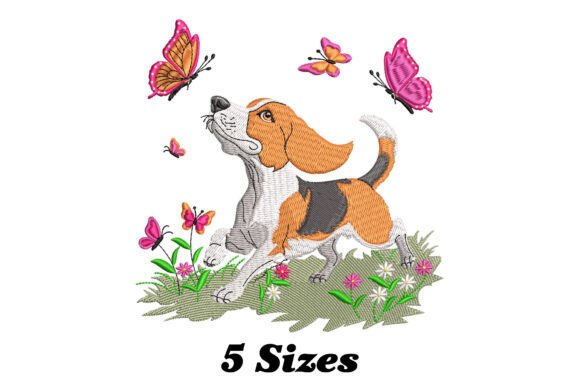 Reviewing Beagle Dog with Butterfly for Boutique Apparel
