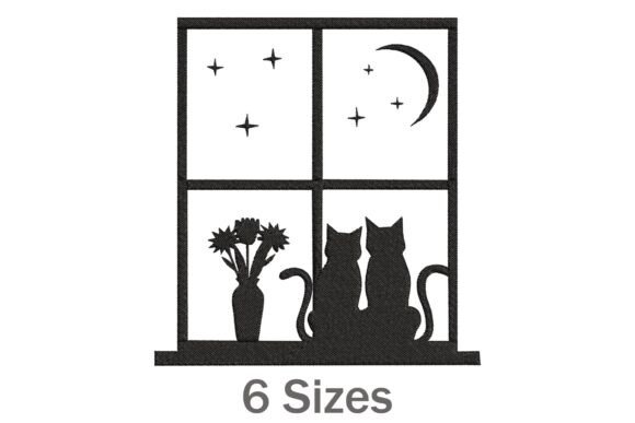 Two Cats in a Window: A Holiday Embroidery Review